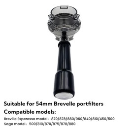 54mm Dosing Funnel for Breville Barista Portafilters, Compatible Breville 8series Barista and Bambino Espresso Machines Dosing Funnel, Grey