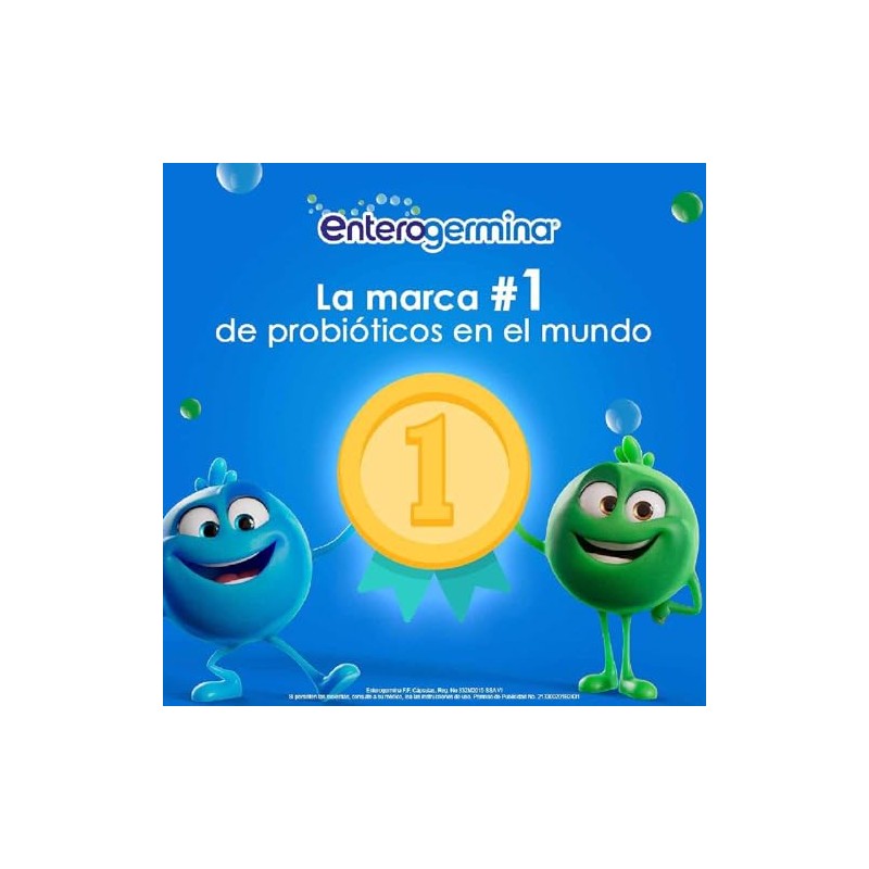 Enterogermina probióticos 2 billones, alivia malestares digestivos, 12 caps