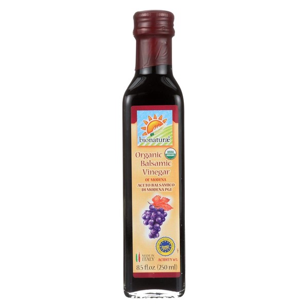 Bionaturae Vinegar Balsamic | Organic Balsamic Vinegar | Modena Balsamic Vinegar | Acidity 6% | USDA Certified Organic | Made In Italy | 100% Authentic Italian Balsamic Vinegar | 8.5 fl oz (250 ml)