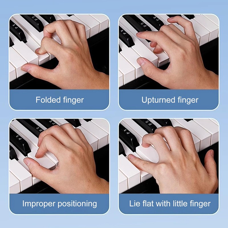 Piano Finger Trainer, 1 Pair Piano Hand Corrector Wearable Piano