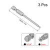 uxcell 3 Pcs H3 (3mm) Ball End Screwdriver Bits, S2