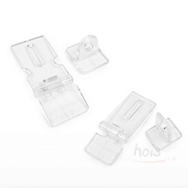 Hoii Acrylic Hook Latch for Sliding Doors, Swing Doors, and Drawers Y2007 (Small) 3ea