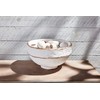 Mud Pie Gold Stripe Bowl, White, 7" H X 12"
