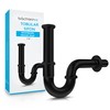 Bächlein Universal Tubular Siphon [Extra Long Black] for Washbasin &