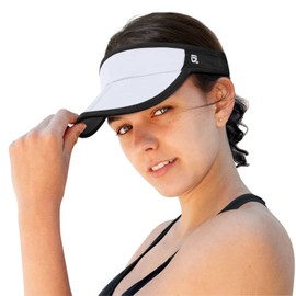 GADIEMKENSD Sun Visors Hats for Women Mens Beach Hat Accessories Summer Straw Sunhat Fashion Wide Brim Foldable Sombreros Ponytail Caps UV Protection for Running Hiking Football Golf White Black