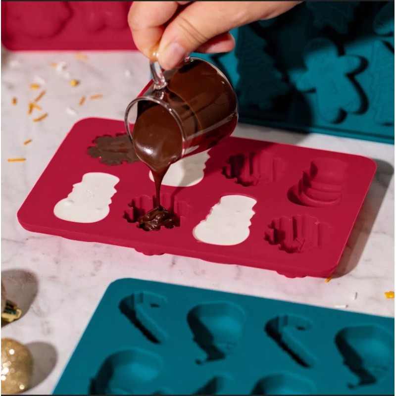 So Yummy Bella Silicone Mold Set Chocolate Santa Snowman Canes