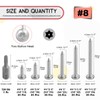 Hilitchi 210 Pcs #8 Stainless Steel Button Head Torx Sheet
