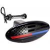 Oval American Flag Black Metal Hitch Cover for Ford with