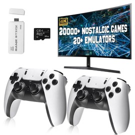 Coolnut 20,000+ Retro Game Stick, Plug and Play Video Games Console 26 Emulators, 4K HDMI Output, Premium Competitive Dual Controllers