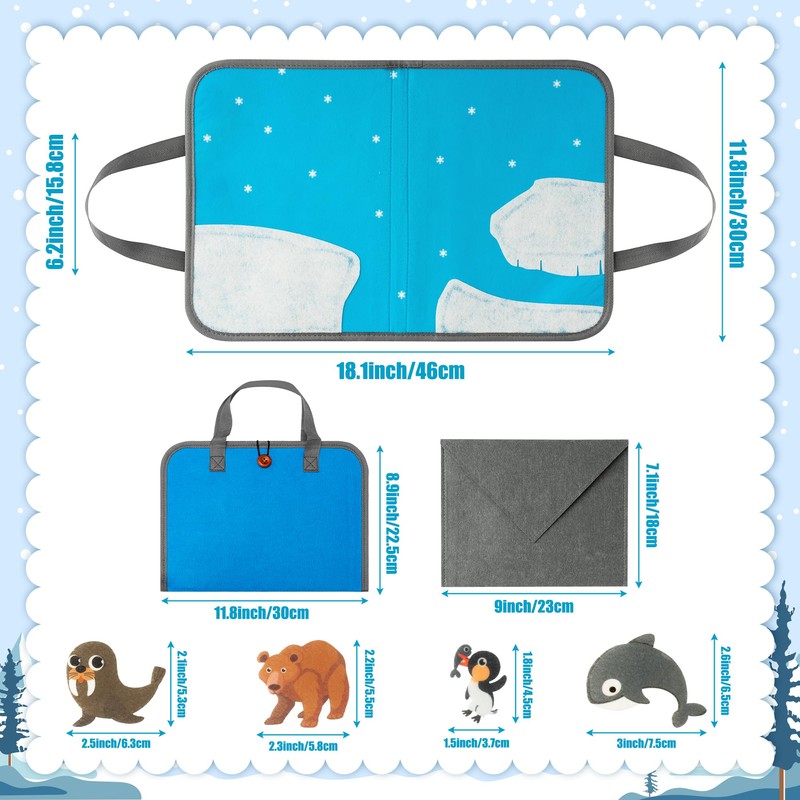 WATINC Travel Felt Board Story Set - 28PCS Portable Felt