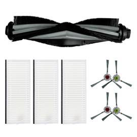 iDMRURvm Replacement Accessory Set for Ecovacs Deebot OZMO U2 DGN22/U2 Pro Robot Filter, 1 Main Brush + 4 Side Brushes + 3 HEPA Filters