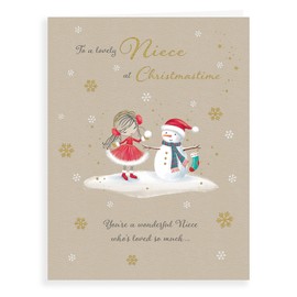 Piccadilly Greetings Character Christmas Card Niece - 8 x 6 inches