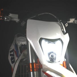 CHANGCHENG Dirt Bike Headlight Led，66W 3000lm Universal Motorcycle LED Headlight Kit，Pit Bike Headlight for Most Pit Dirt Bike Motorcycle Enduro ATV Scooters-White