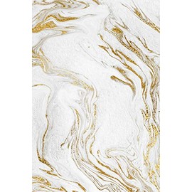 Liquid Gold Marble Composition Notebook - Small Unruled Notebook - 6x9 Blank Notebook (Softcover Journal / Notebook / Sketchbook / Diary)