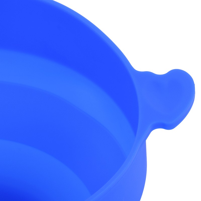 Microwavable Popcorn Bowl with Transparent Lid and Handle Collapsible Silicone