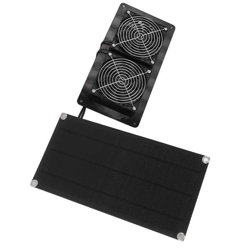 Solar Powered Exhaust Fan Professional 10W High Efficiency Double Fans