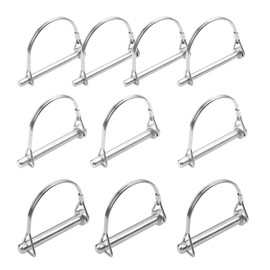 Rrina - Juego de 10 pines de toma de fuerza resistente, pasador de bloqueo de eje, acoplador de seguridad, 1/4 pulgadas, 5/16 pulgadas, 3/8 pulgadas de diámetro