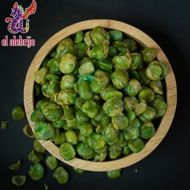 Alebrixes - Roasted & Salted Green Peas 8 Oz - Chicharo con Sal - Delicious Healthy Snack - Premium Quality Protein Rich Snack