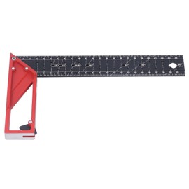 Woodworking Square Multi Angle Professional L Shaped Aluminum Alloy Scribing Ruler for Carpenter 25cm / 9.8in