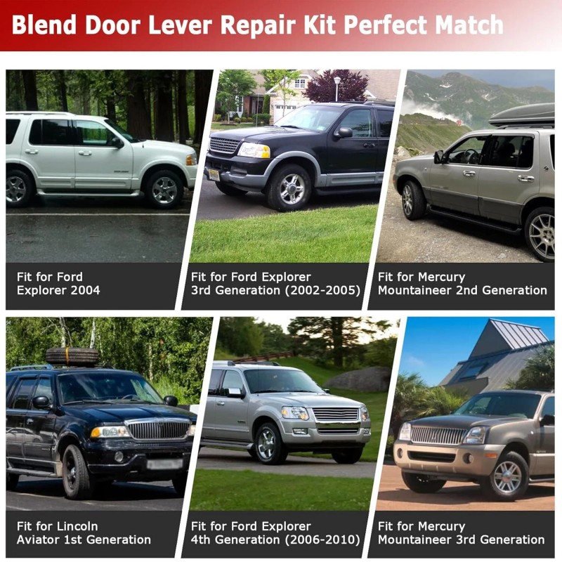Zelvoro Blend Door Lever Repair Kit for Restoring Air Conditioning