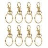 100PCS Gold Lobster Claw Clasp with Key Rings Rustproof Metal