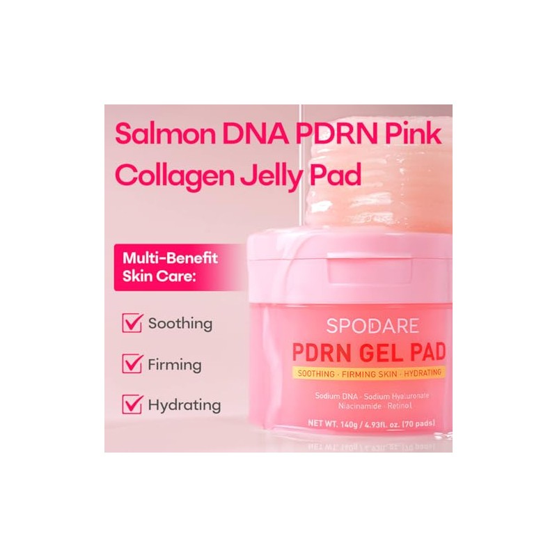 SPODARE Salmon DNA PDRN Collagen Jelly Pads (70ct) - Heart