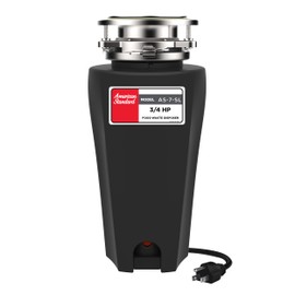 American Standard 10-US-AS-7-SL Garbage Disposer, 3/4 HP Slim, Black
