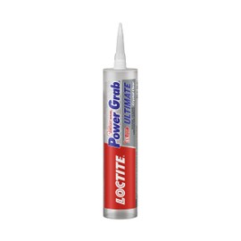 Loctite Power Grab Ultimate Crystal Clear Construction Adhesive, 9 fl oz Cartridge, 1 Pack - Versatile Construction Glue for Cement, Tile, Wall & More