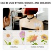 Lurrose 15 Sheets of Temporary Tattoo Daisy Face Stickers Waterproof
