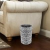 Wicker Trash Can Woven Water Hyacinth Wicker Waste Basket Small