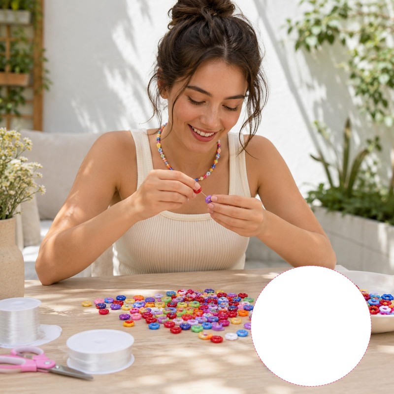100PCS Mini Acrylic Wavy Spacers, Wavy Spacers for Beaded Pens,