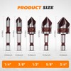 5PCS Countersink Drill Bit Set, 82 Degree Premium HSS Counter