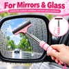 Extendable Car Mirror Squeegee for Rainwater Removal – Retractable Rubber