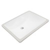 Enbol Undermount Bathroom Sink Rectangle 20x15 Inch White Ceramic Vessel