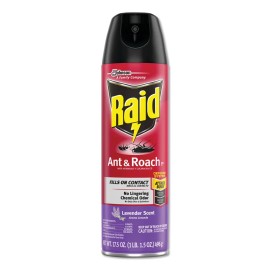 Raid 334632EA 17.5 oz Aerosol Spray Ant and Roach Killer - Lavender New