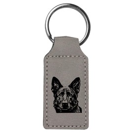 German Shepherd Dog Keyring | German Shepherd Dog Keychain | Dog Gifts (Gray)