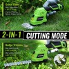 WORKPRO 12V 2-in-1 Cordless Grass Shear Shrubbery Trimmer Handheld Hedge