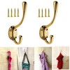 TERF® Polished Brass Double Wall Mounted & Door Hooks Hat