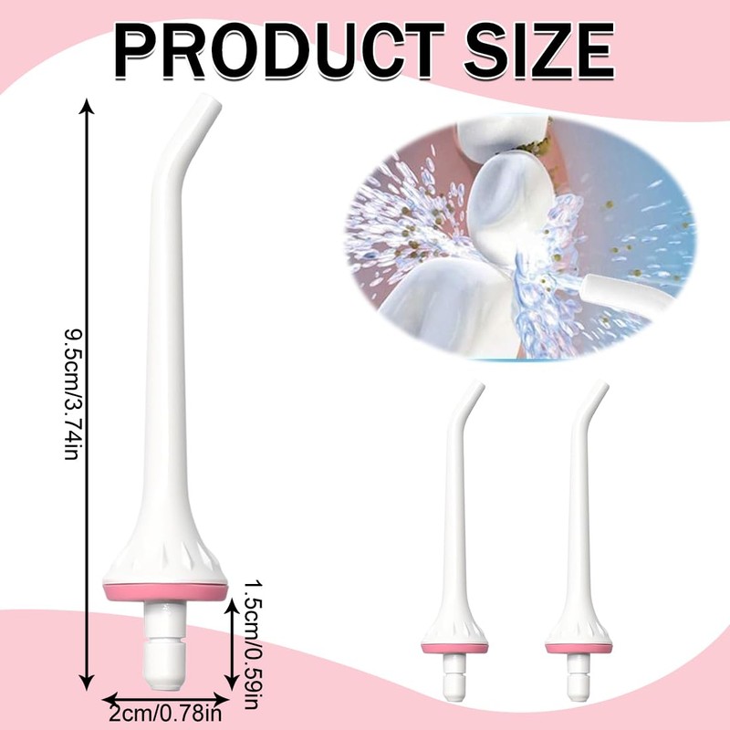 DOKRIN Oral Irrigator Accessories, 2-Piece Oral Irrigator Nozzle Compatible with