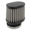 Ager 48mm Oval Power Filter, Stainless Steel, Black