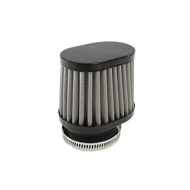 Ager 48mm Oval Power Filter, Stainless Steel, Black