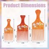 AUEAR, 3 Pack Hair Pick Wooden Comb, Wide Tooth Afro