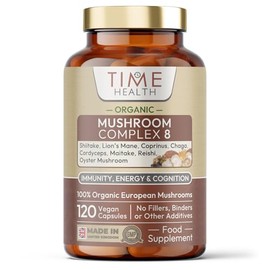 Mushroom Complex 8 | Organic | EU Grown | 616mg Capsules | Lions Mane, Cordyceps, Chaga, Shiitake, Reishi, Maitake, Coprinus & Oyster Betox93® | 40% Polysaccharides