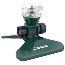 Melnor Revolving Sprinkler; Heavy-Duty Metal Construction; Waters up to 35' Diameter (7800),Green