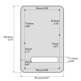 Musiin Speckled white guitar backplate Compatible with Fender ST, with six screws for easy installation, suitable for American/Mexican standard modern Strat electric guitars.