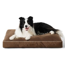 Bedsure Waterproof Dog Beds for Large Dogs - 4 Inch Thicken Up to 80lbs Pet Mat Pillows with Removable Washable Cover, Nuthatch