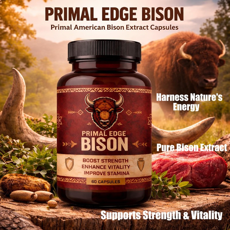 Primal Edge Bison, Primal American Bison Extract Capsules – 60