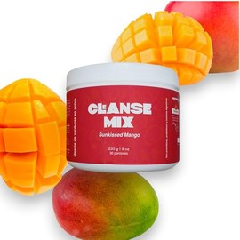 Cleanse Mix Jugo Verde en Polvo con Probióticos, Prebióticos y Enzimas Digestivas, 255 g, 30 Porciones (Sunkissed Mango)