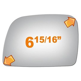 Flat Driver Side Mirror Replacement Glass for 1995-1997 LINCOLN TOWN CAR