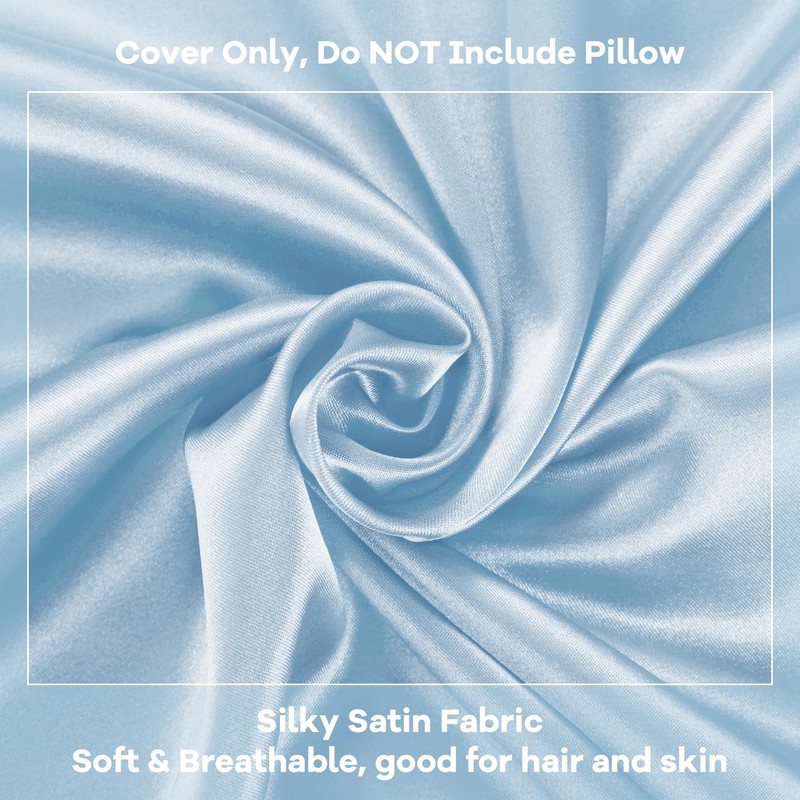 HOMBYS Satin Bed Wedge Pillow Cover Silky & Smooth Wedge